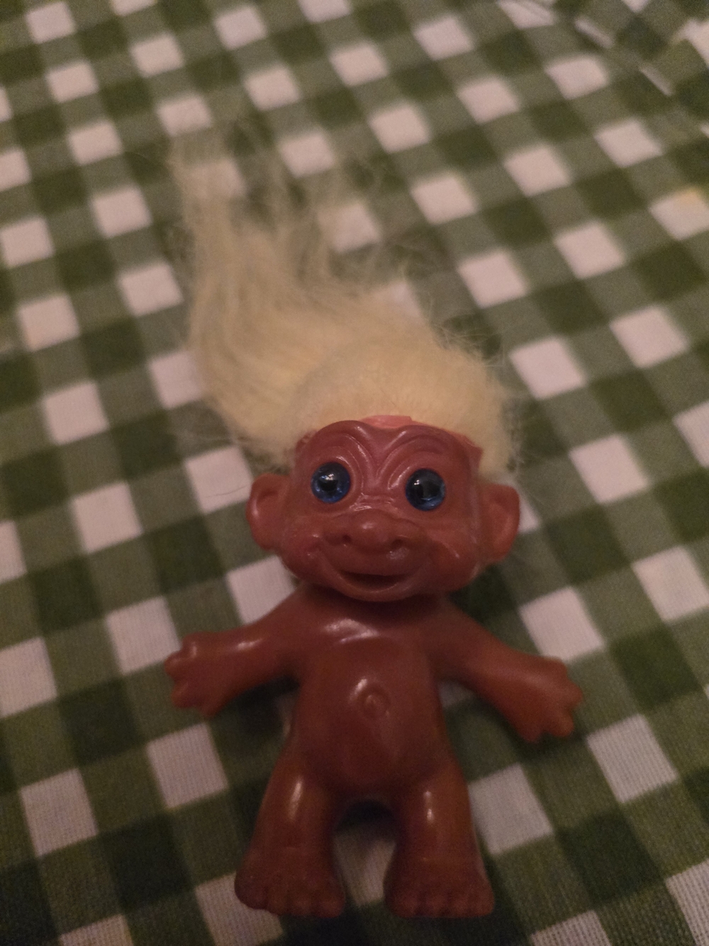 Vintage Troll Doll Yellow Hair 2.5 Inches Tall Made in Korea